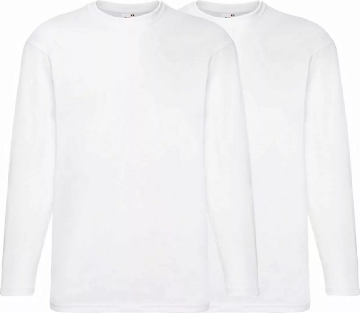 Fruit of the Loom Sweatshirt Unisex-Langarmshirt 2er-Pack Uni günstig online kaufen