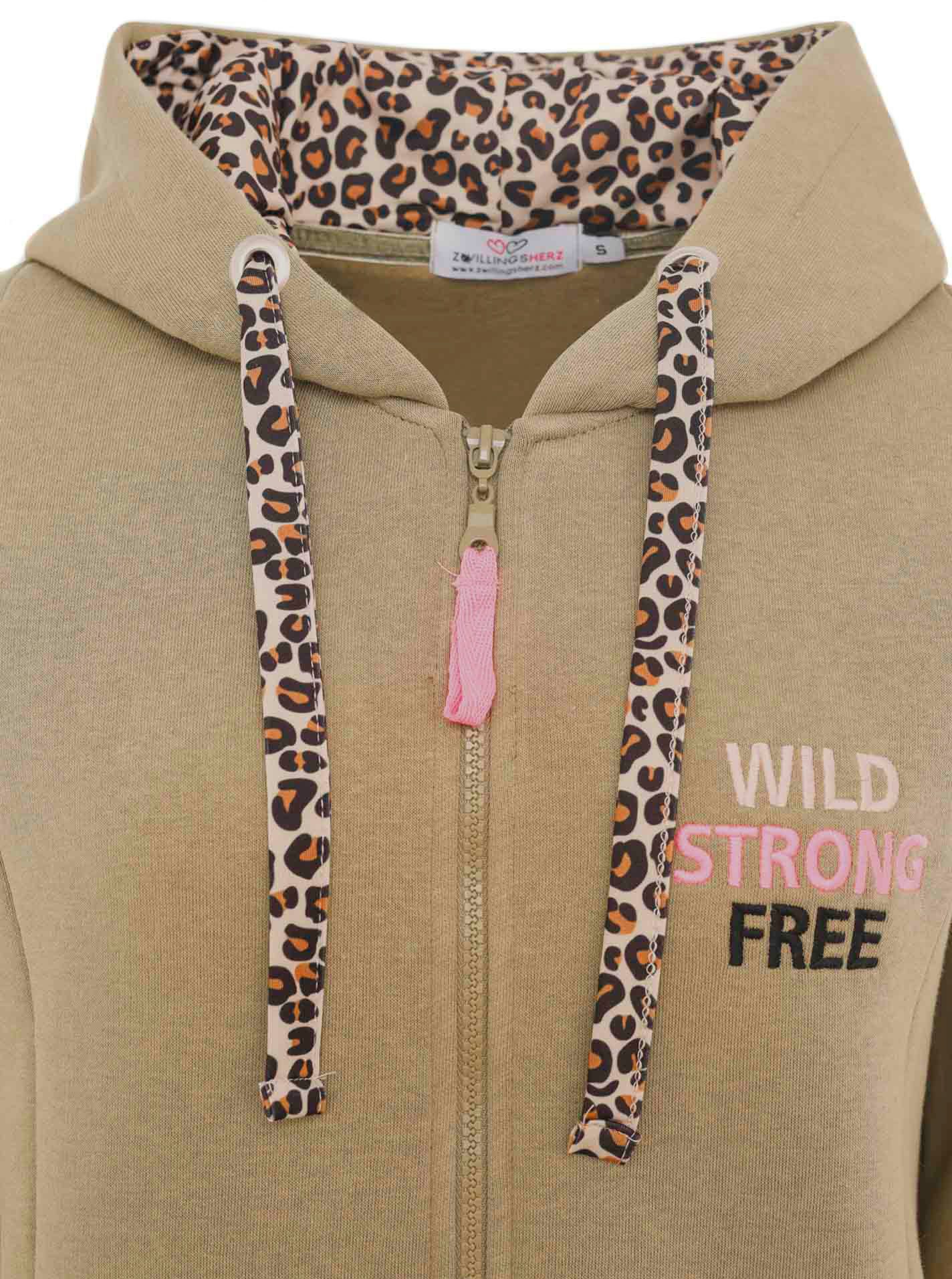Zwillingsherz Jerseymantel ""Wild and Free"", mit auffäligem Front und Back günstig online kaufen