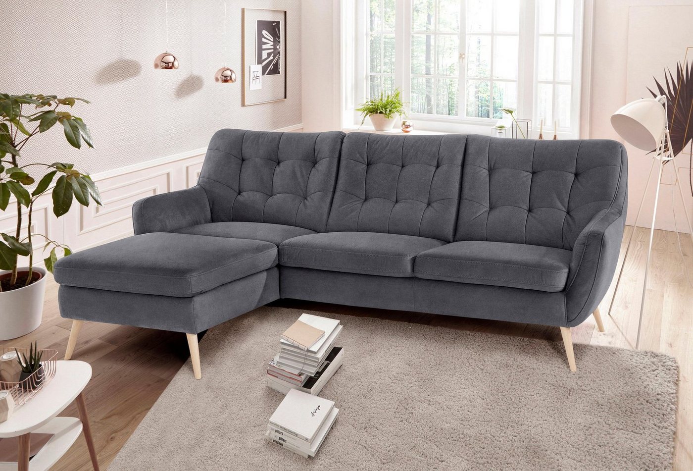 exxpo - sofa fashion Ecksofa "Nappa, kompakt und komfortabel, bequem, zeitl günstig online kaufen