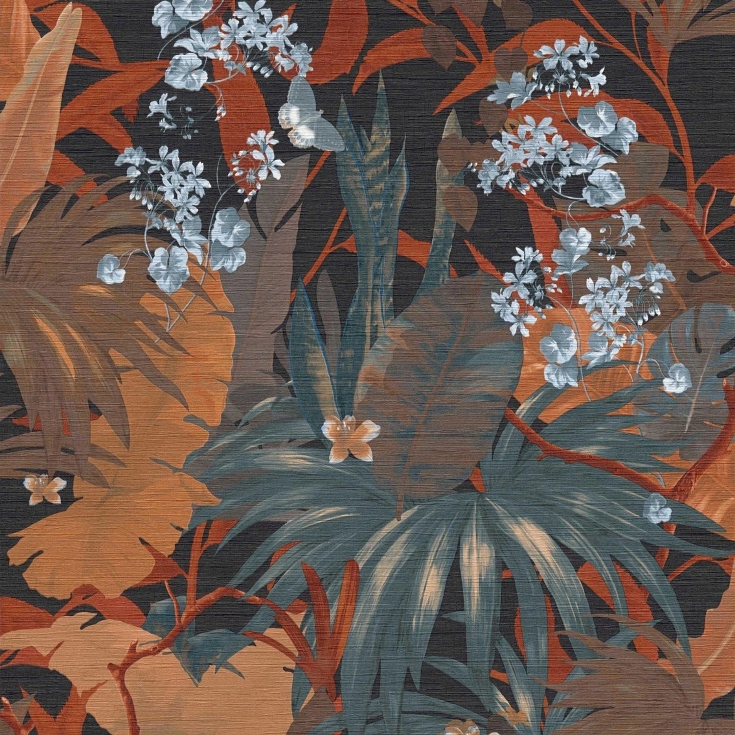 Bricoflor Terracotta Tapete mit Palmenblättern Dschungel Vliestapete in Ora günstig online kaufen