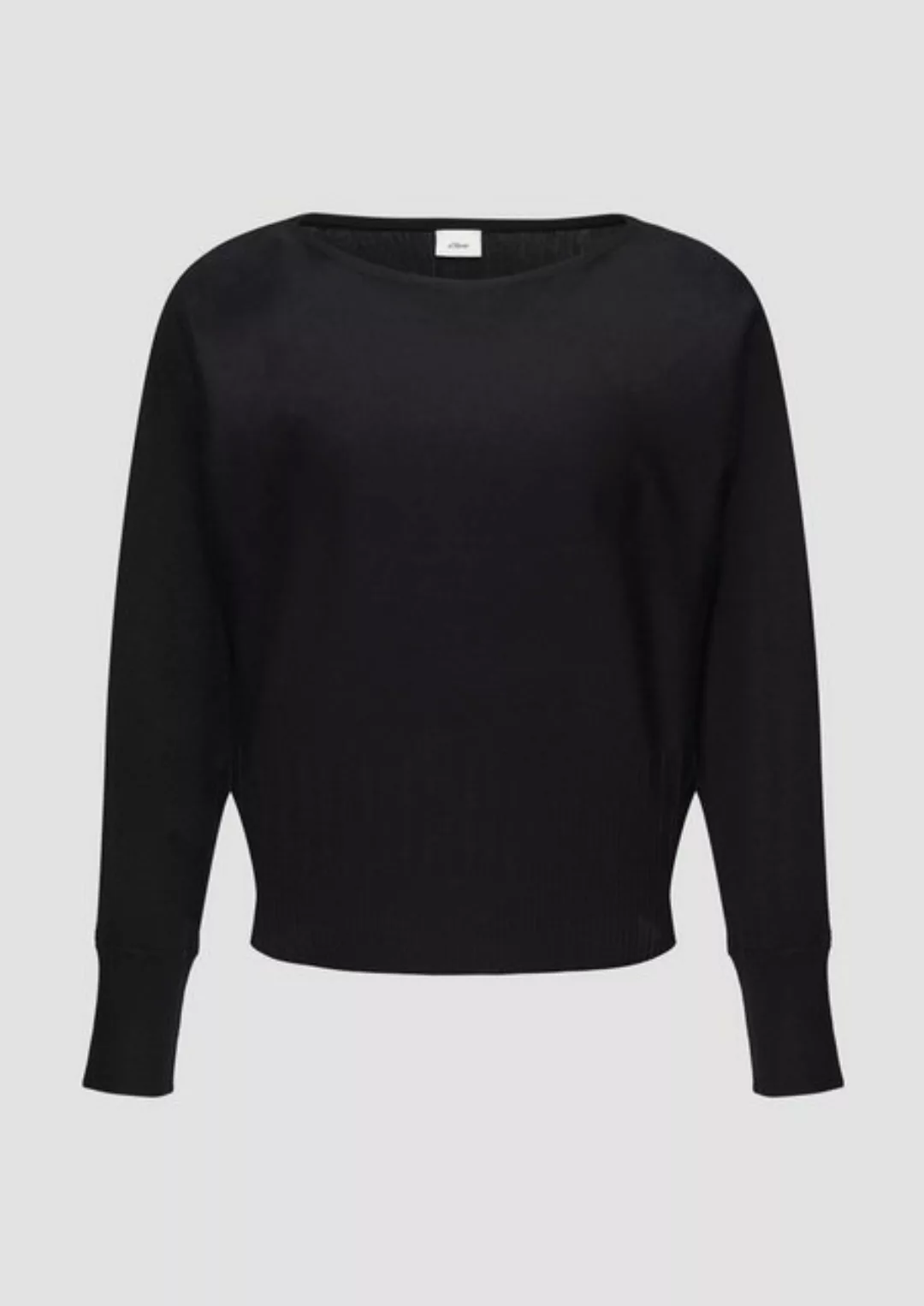 s.Oliver BLACK LABEL Strickpullover Strickpullover mit Strukturmuster am Sa günstig online kaufen