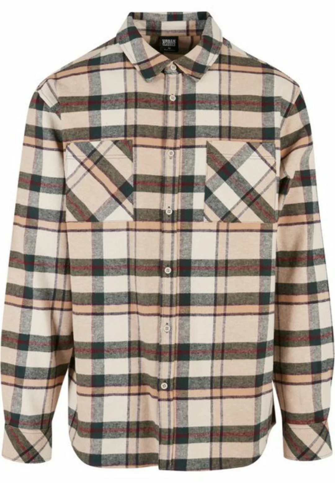 URBAN CLASSICS Langarmhemd Urban Classics Herren Checked Mountain Shirt (1- günstig online kaufen