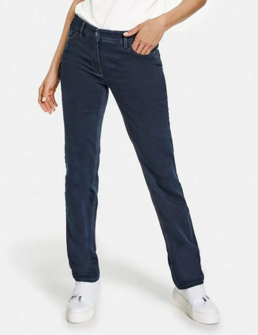 GERRY WEBER Stretch-Jeans 5-Pocket Jeans Straight Fit Kurzgröße günstig online kaufen