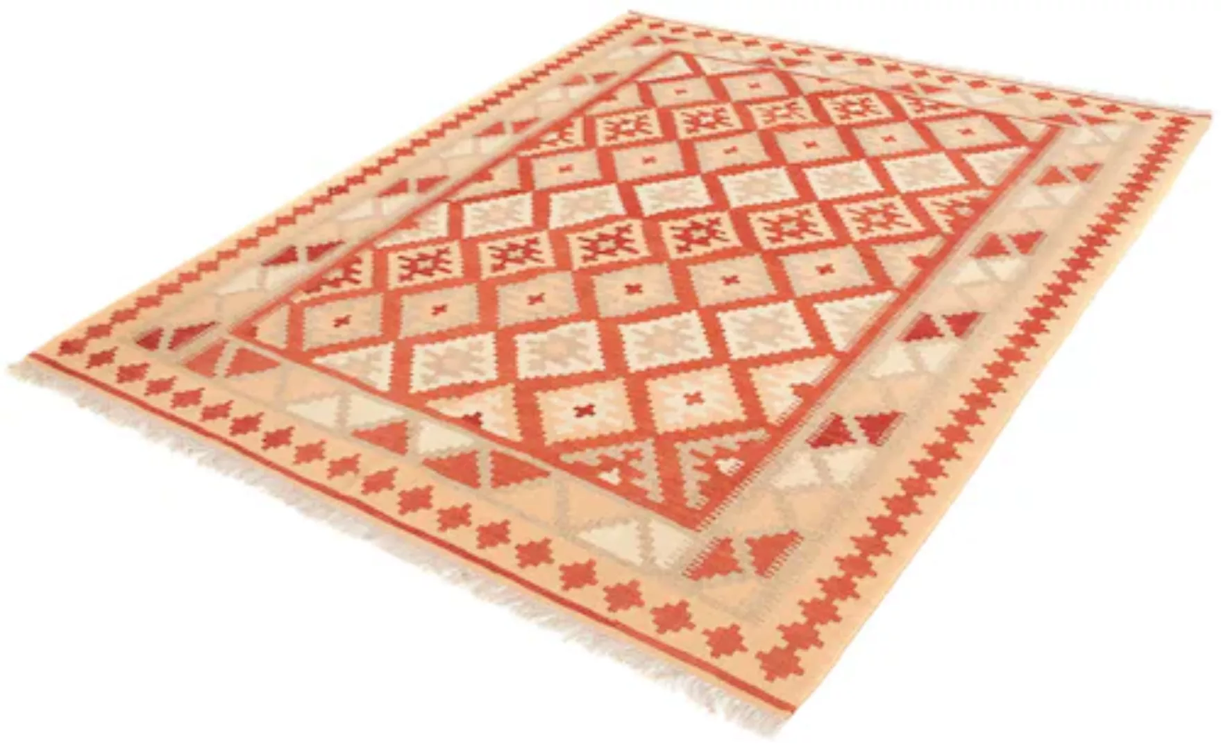 morgenland Wollteppich »Kelim - Oriental - 200 x 148 cm - rot«, rechteckig günstig online kaufen