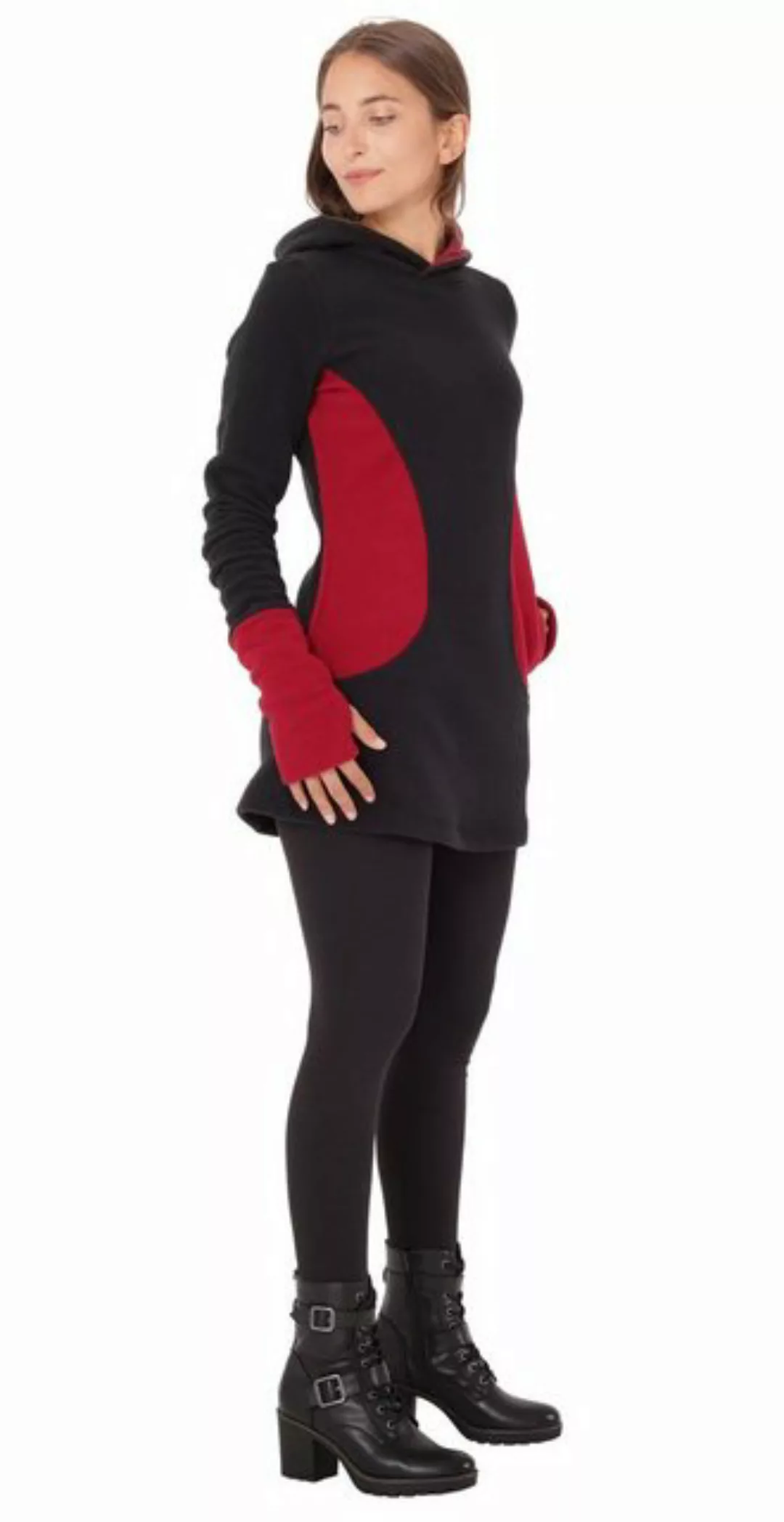 PUREWONDER Kapuzenpullover Fleece Kleid und Pullover dr12 mit Kapuze und Ta günstig online kaufen