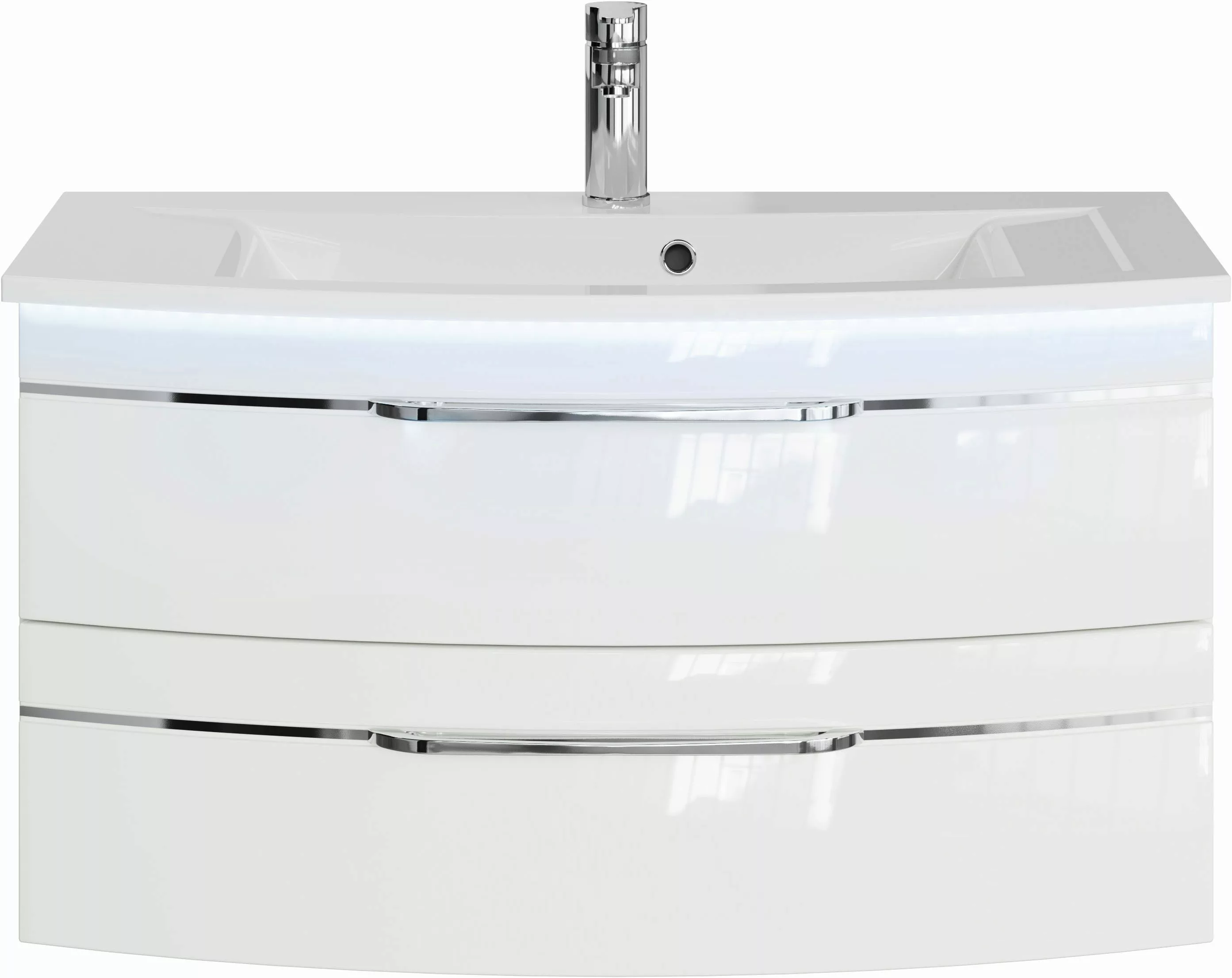 Saphir Waschtisch "Serie 7045 Mineralmarmor-Waschtisch und Unterschrank, 91 günstig online kaufen