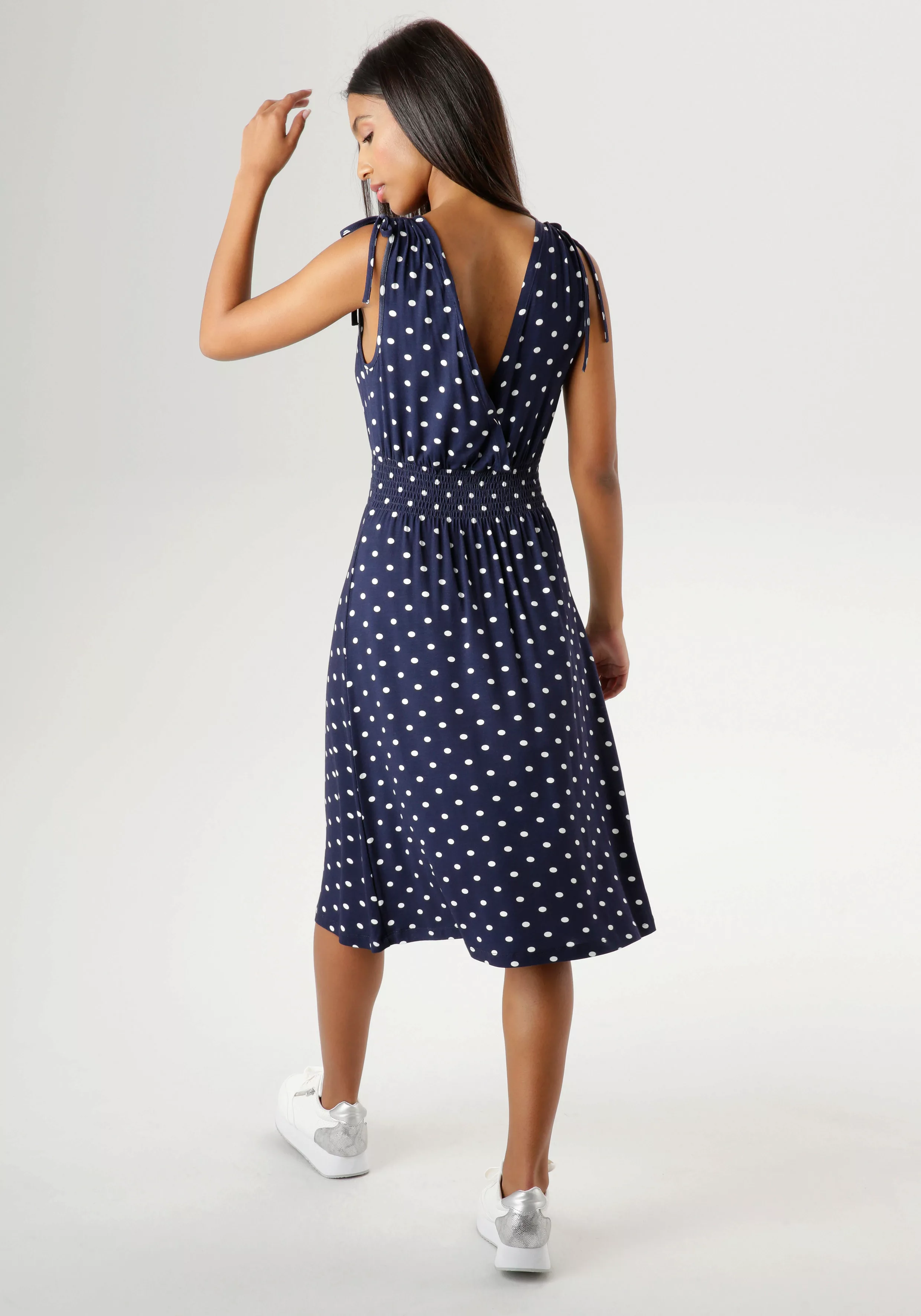 Aniston SELECTED Sommerkleid, mit variierbarer Raffung an den Schultern günstig online kaufen