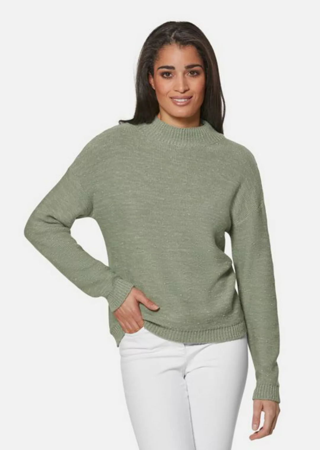 MADELEINE Strickpullover Stehkragen-Pullover mit Glanz-Effekten günstig online kaufen