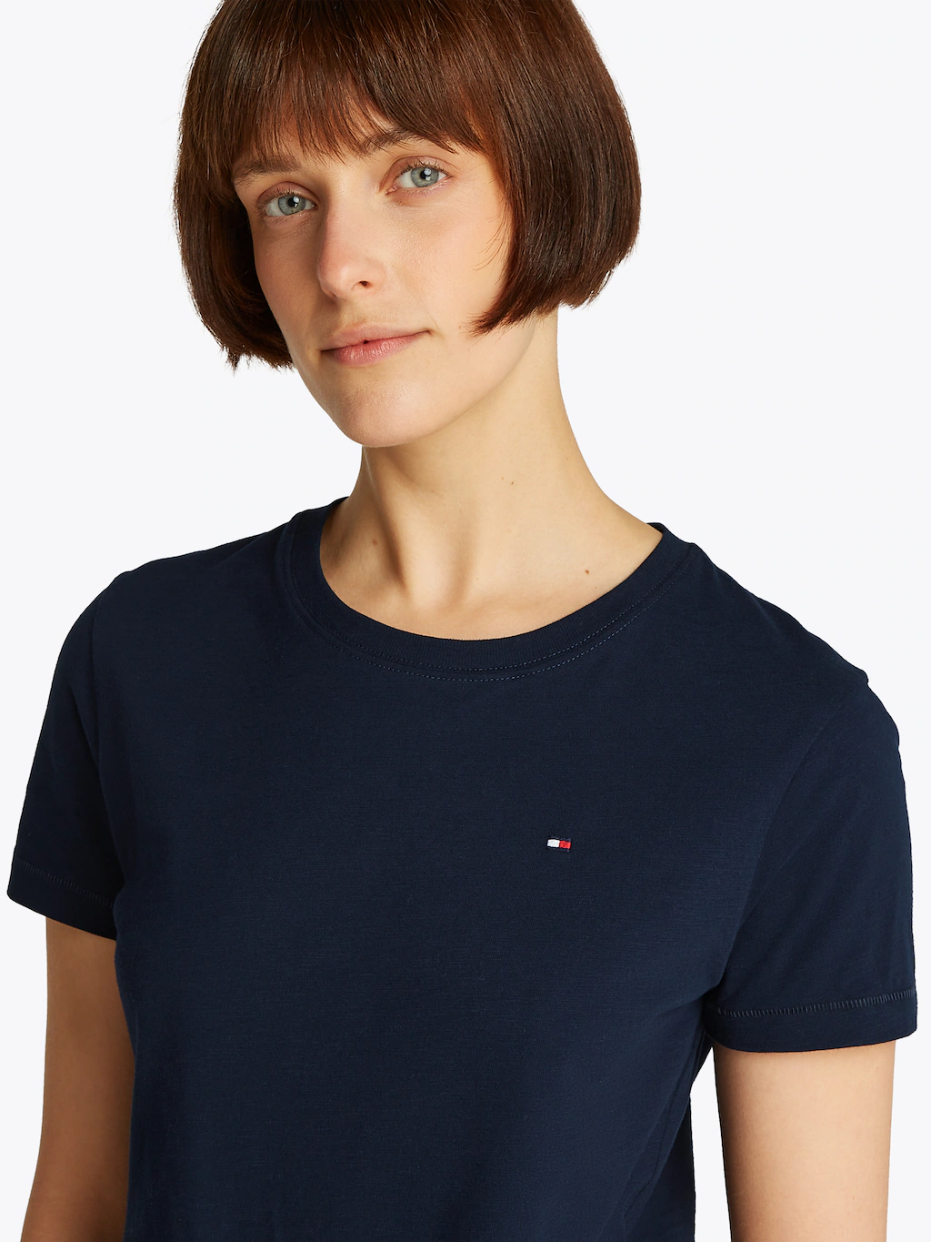 Tommy Hilfiger Rundhalsshirt "SLUB REG C-NK SS", mit Flammgarn-Struktur, mi günstig online kaufen