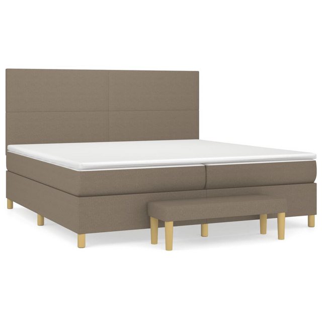 vidaXL Boxspringbett Boxspringbett mit Matratze und Fusshocker Stoff (200 x günstig online kaufen