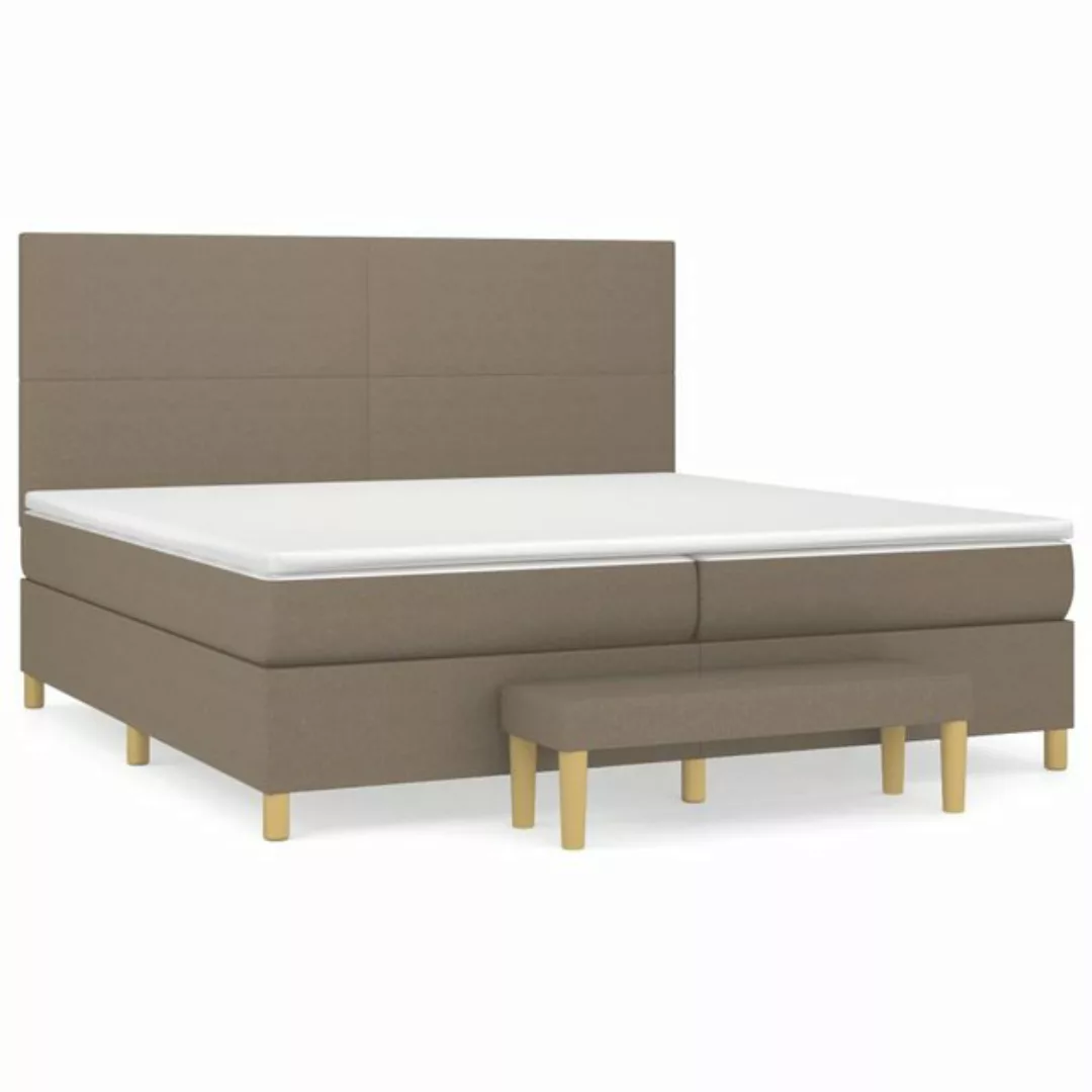 vidaXL Boxspringbett Boxspringbett mit Matratze und Fusshocker Stoff (200 x günstig online kaufen