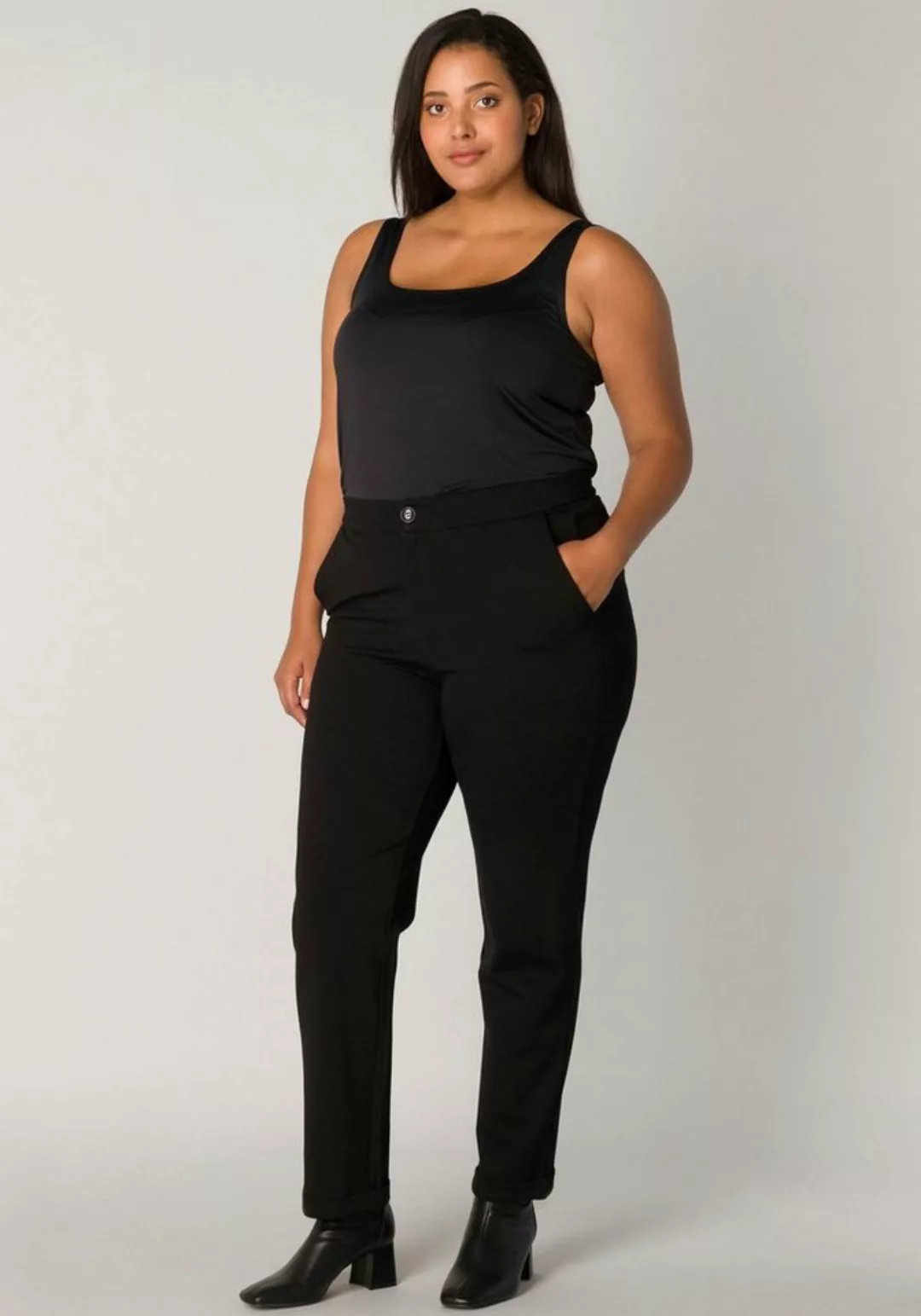 Base Level Curvy Jerseyhose mit Umschlagsaum günstig online kaufen