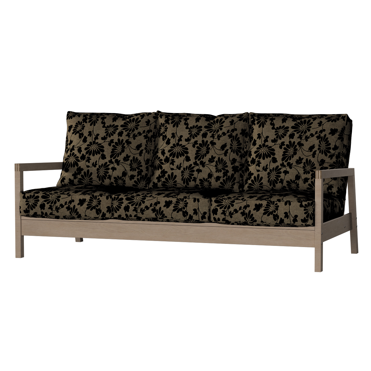 Bezug für Lillberg 3-Sitzer Sofa, beige-schwarz, Sofahusse, Lillberg 3-Sitz günstig online kaufen