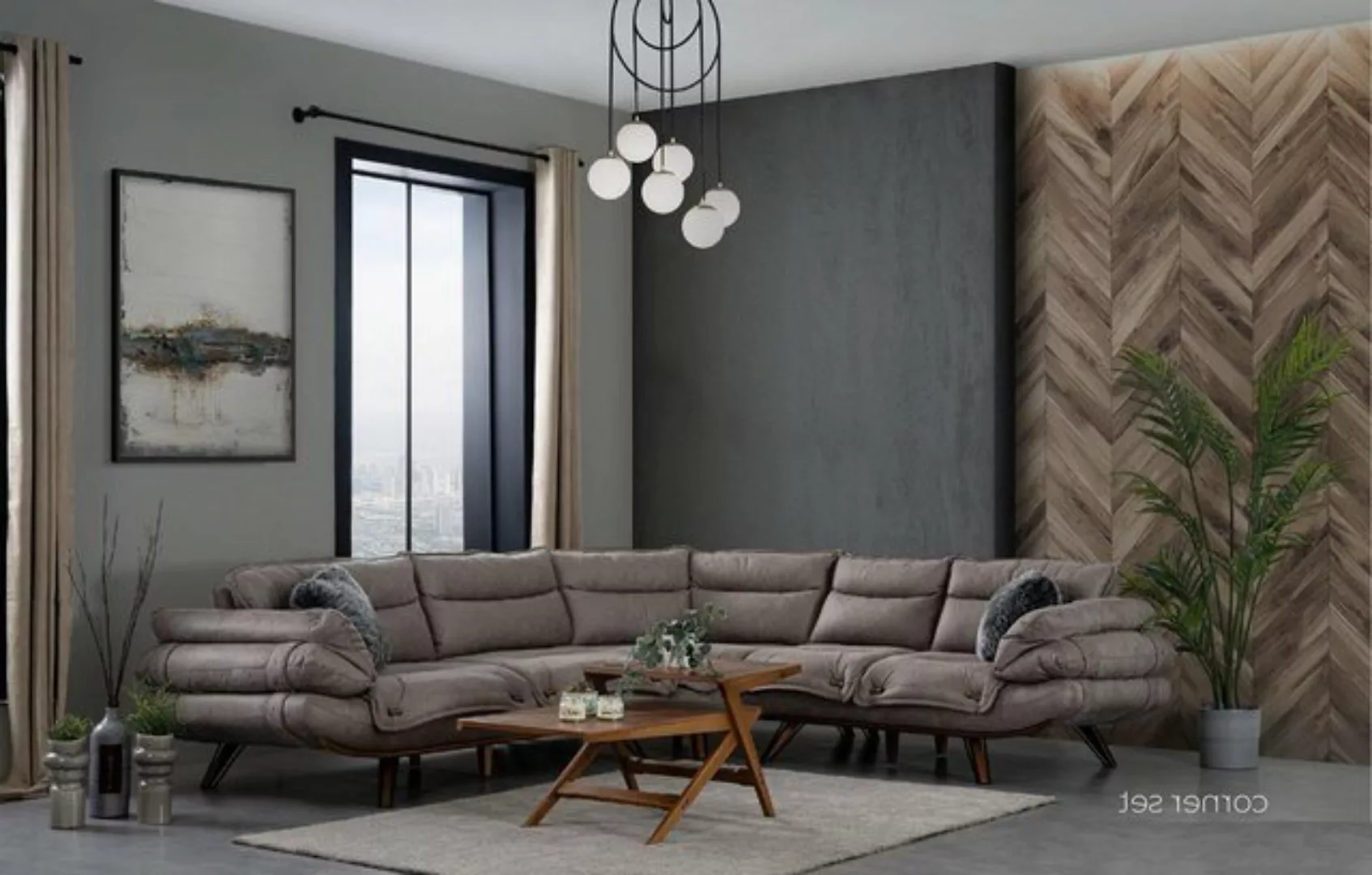 Xlmoebel Ecksofa L-förmiges Ecksofa Polster-Couch Wohnlandschaft Stoff-Eckc günstig online kaufen