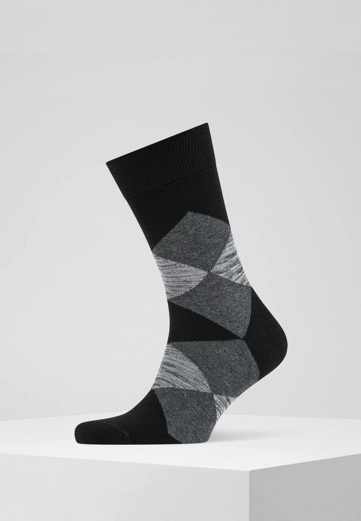 Burlington Black Clyde Herren Socken, 40-46, Schwarz, Raute, Baumwolle, 218 günstig online kaufen