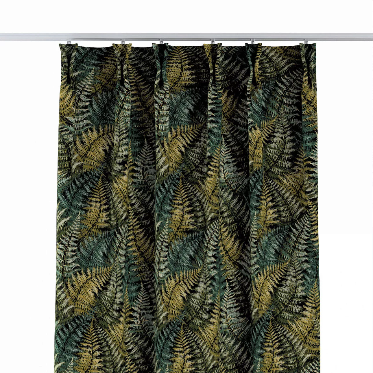 Vorhang mit flämischen 2-er Falten, grün, Intenso Premium (144-18) günstig online kaufen