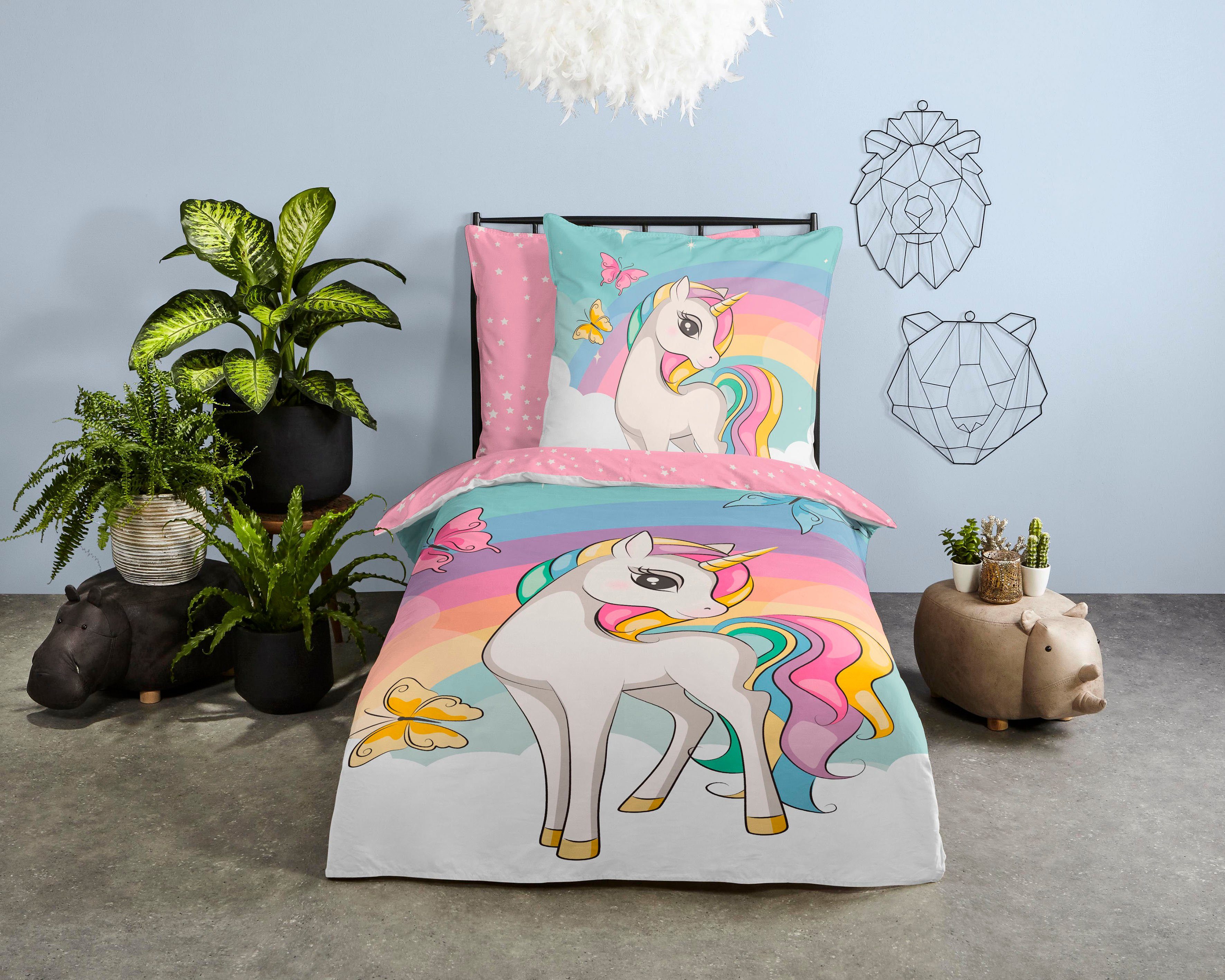 good morning Kinderbettwäsche »Dash«, Baumwolle, 135x200, Reißverschluss, W günstig online kaufen