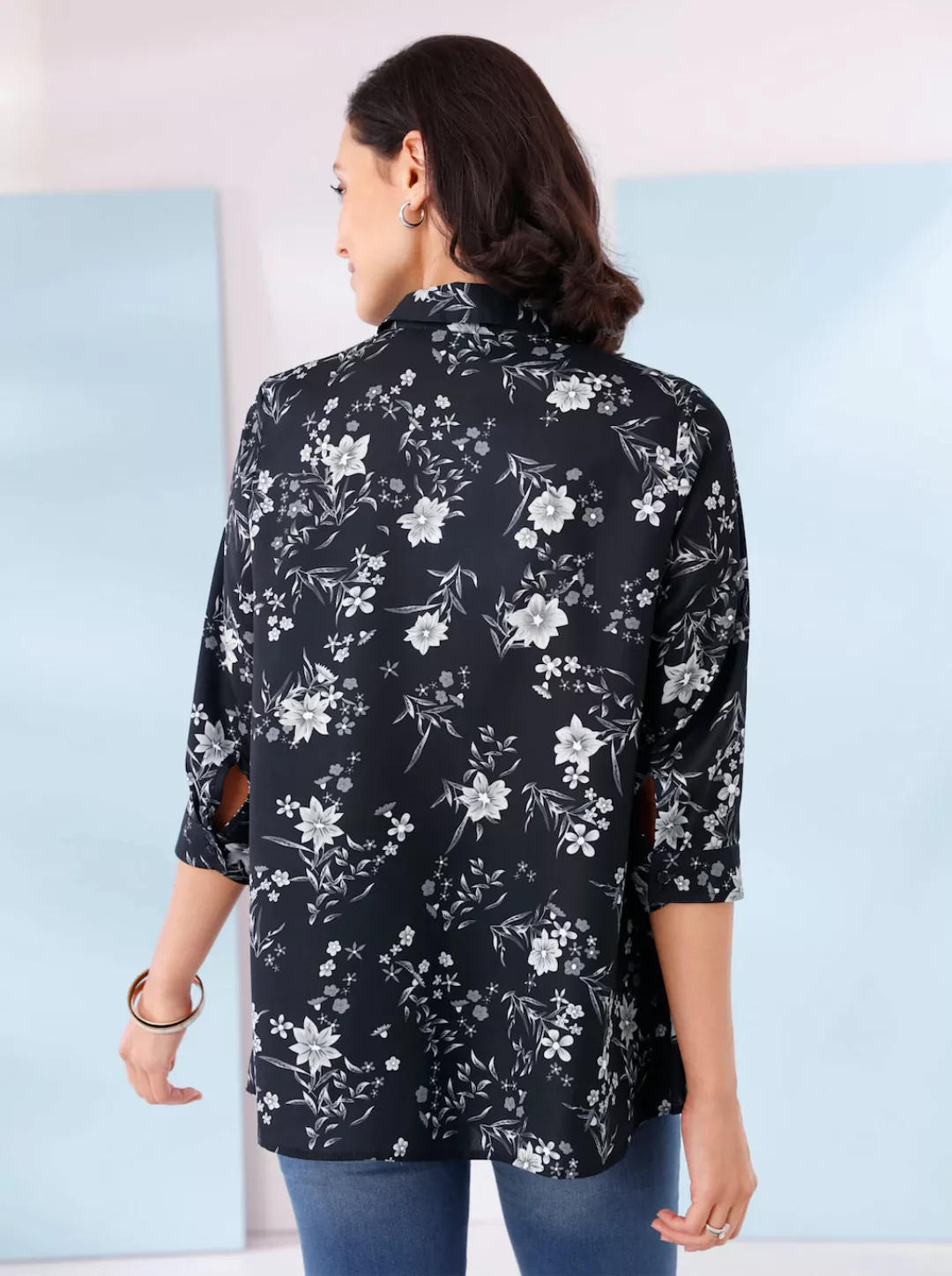 Sheego Druckbluse "Große Größen", in leichter A-Linie, mit floralem Print günstig online kaufen