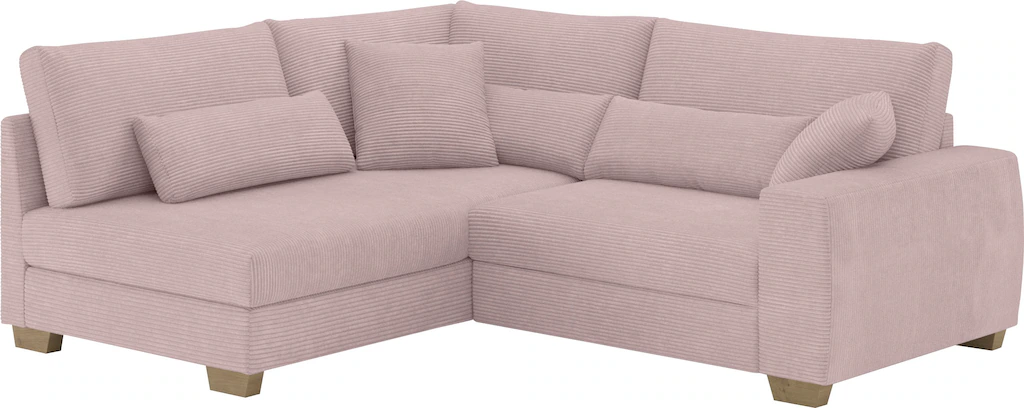 Mr. Couch Ecksofa "Helena L-Form", Mit Federkern, wahlweise mit Bettfunktio günstig online kaufen
