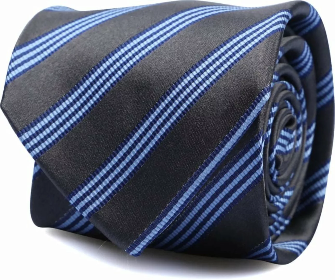 Suitable Krawatte Seide Streifen Anthrazit - günstig online kaufen