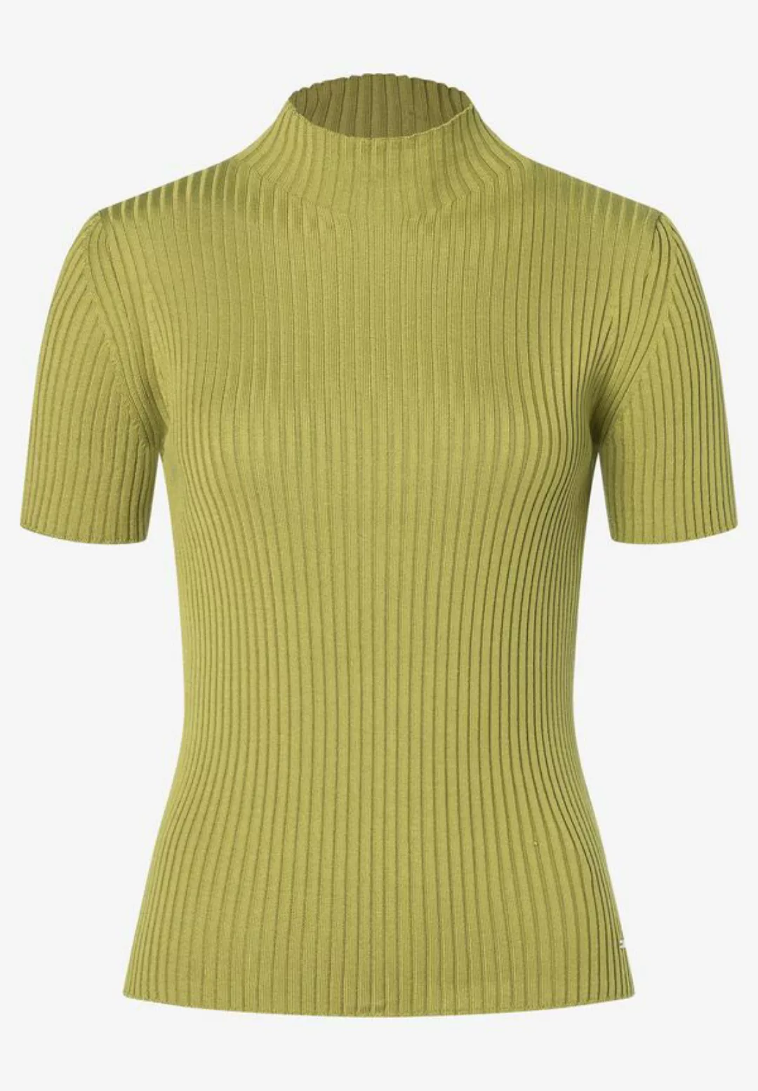 Rippstrick-Pullover, Kurzarm, soft moss green günstig online kaufen