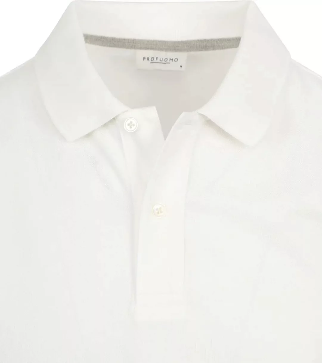 Profuomo Piqué Poloshirt Weiß - Größe L günstig online kaufen