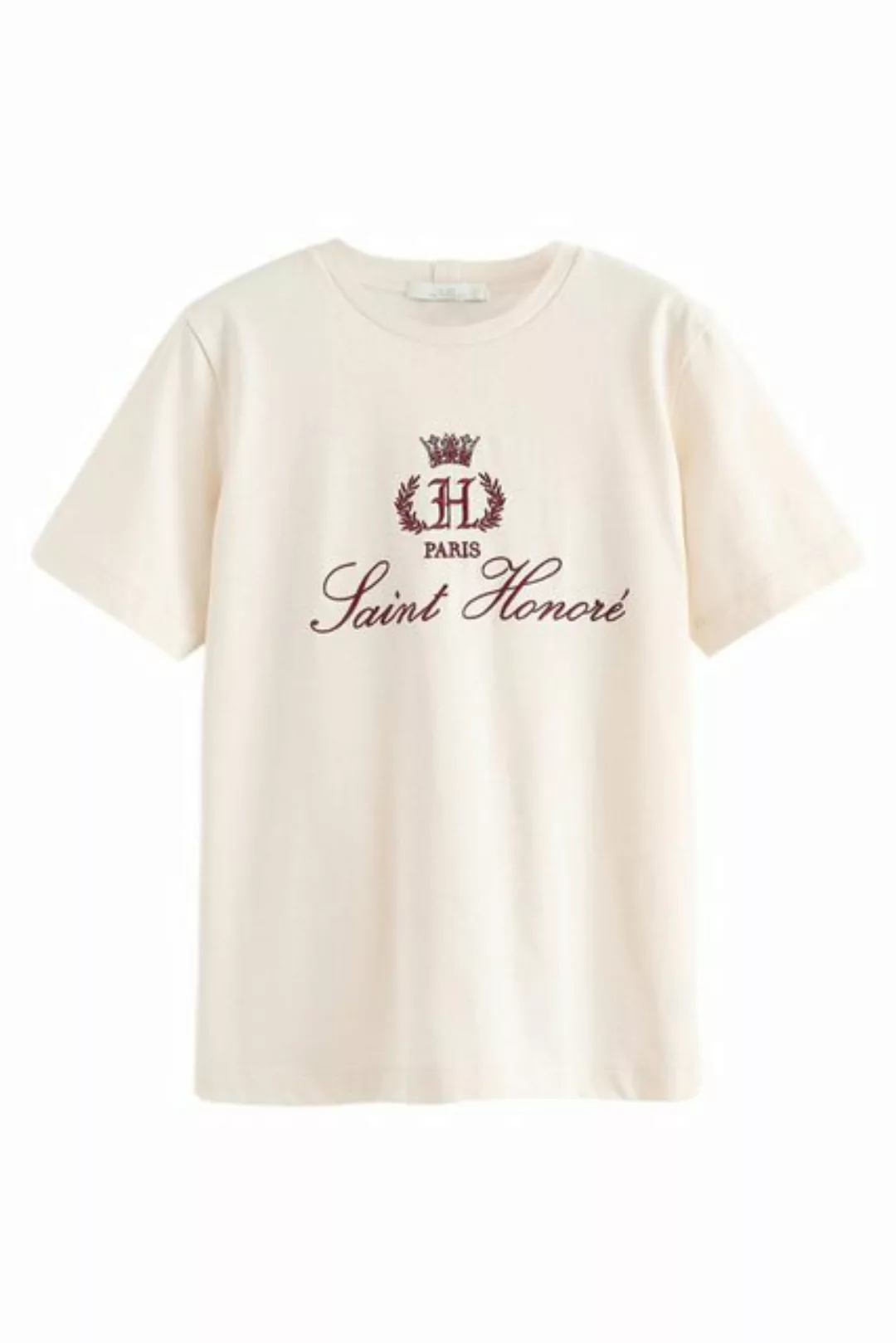 Next T-Shirt Schweres T-Shirt mit Rundhalsausschnitt (1-tlg) günstig online kaufen