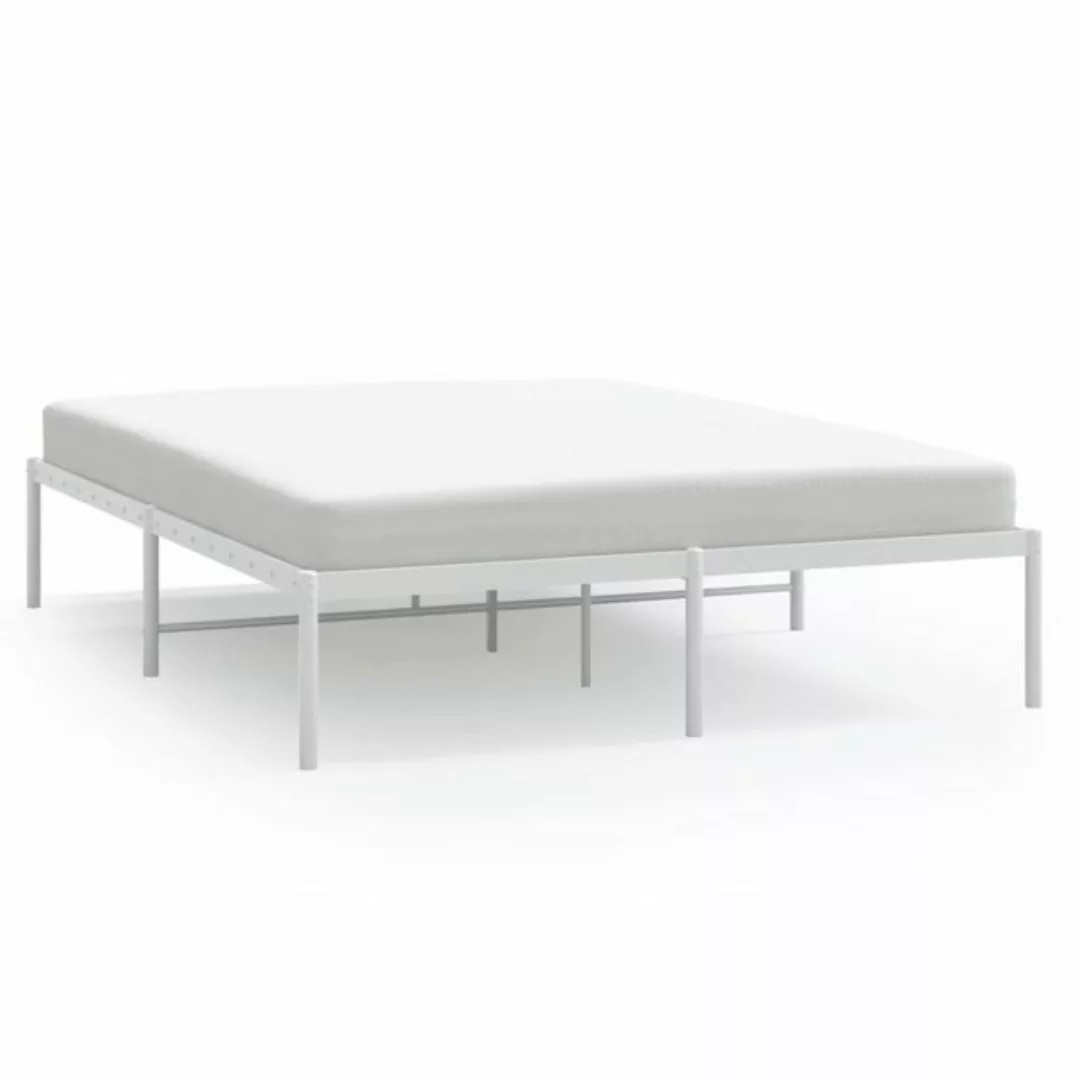 furnicato Bett Bettgestell Metall Weiß 140x200 cm günstig online kaufen