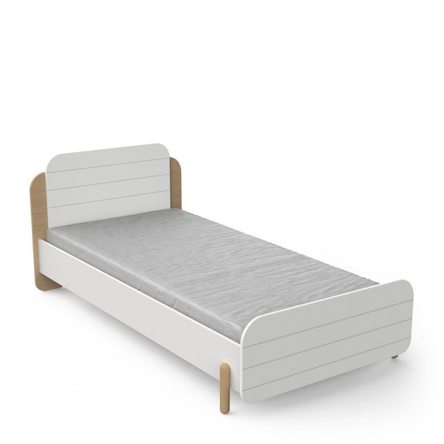 freiraum Einzelbett EDAJ, in weiß - 204,1x78,5x102,1cm (BxHxT) günstig online kaufen