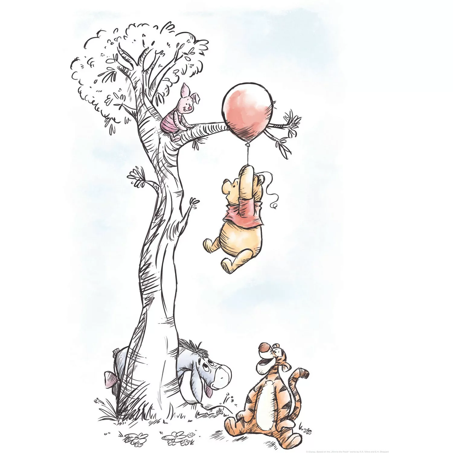 Komar Wandbild Winnie Pooh Hang on 40 x 50 cm günstig online kaufen