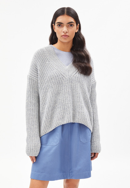 Naraa Denim - Damen Pullover Aus Recycled Denim Mix günstig online kaufen