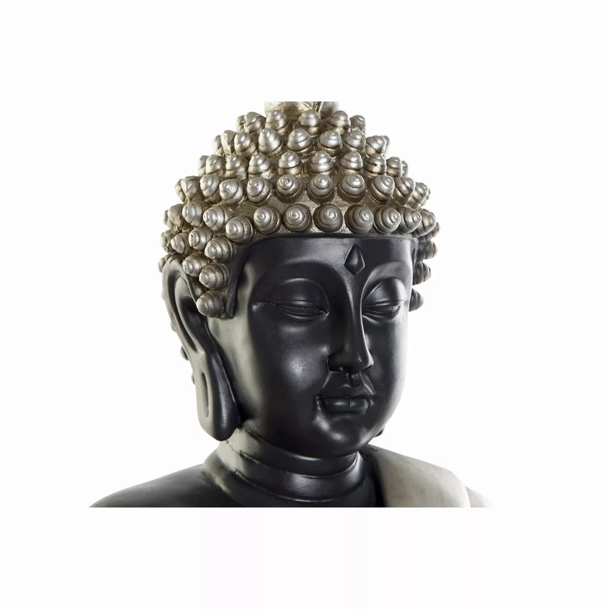 Deko-figur Dkd Home Decor Antiker Finish Silberfarben Schwarz Buddha Harz günstig online kaufen