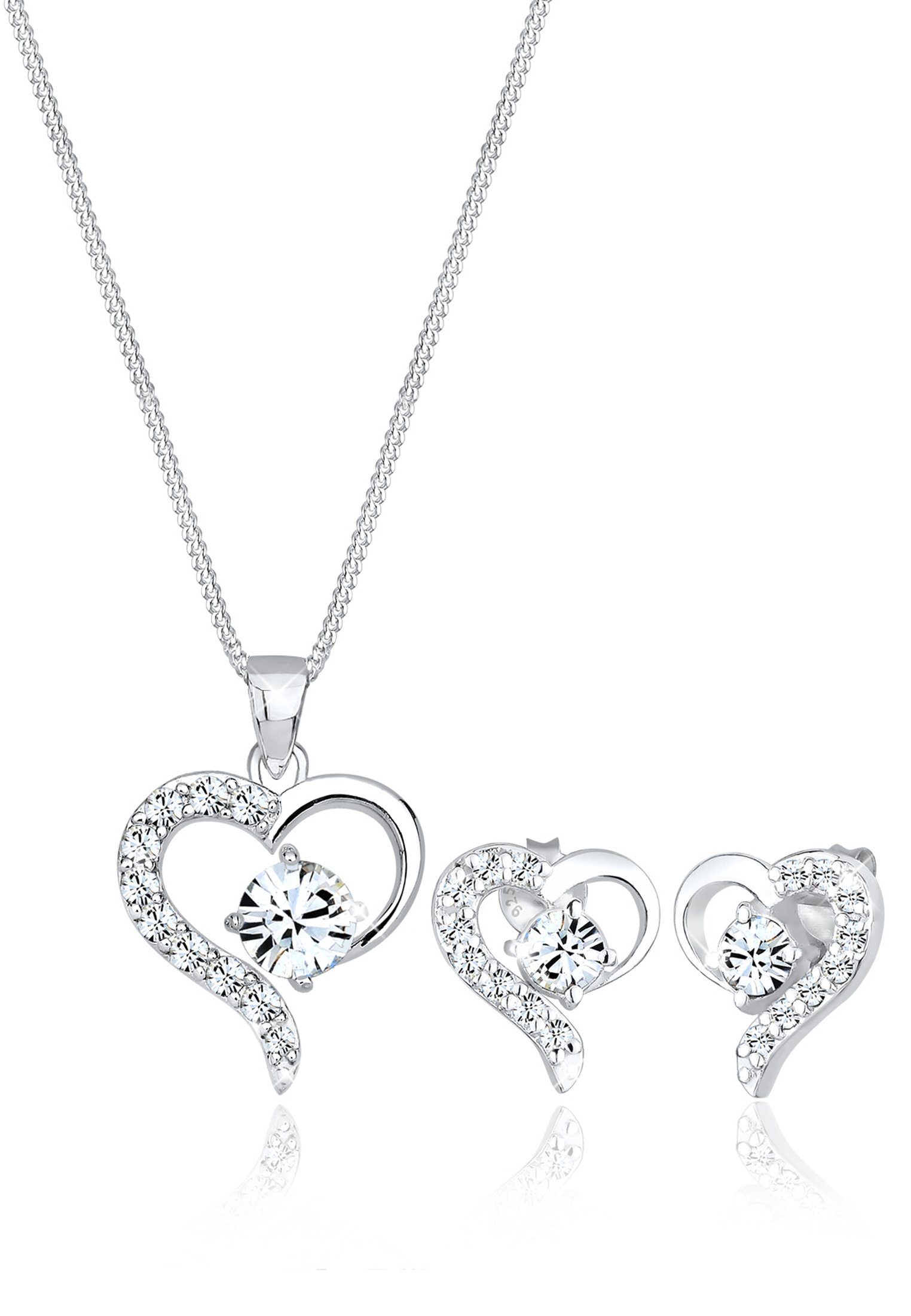 Elli Schmuckset Set mit Herz Glas günstig online kaufen
