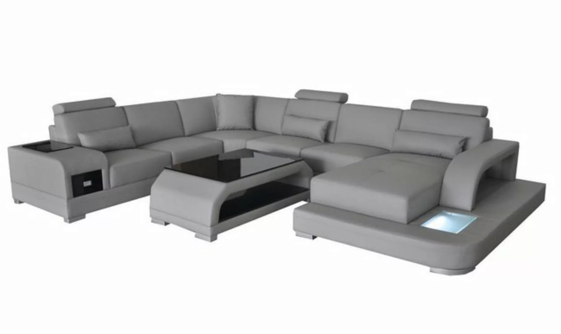 Xlmoebel Sofa Moderne Wohnlandschaft in U-Form aus Leder für gemütliche, He günstig online kaufen