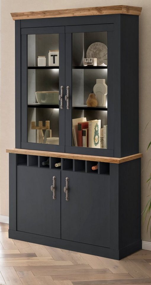 Furn.Design Buffet Ribera (Buffetschrank in matt grau mit Wotan Eiche, 110 günstig online kaufen