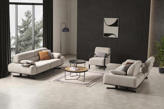 JVmoebel 3-Sitzer Sofagarnitur Polstermöbel Designer Sofa Set Wohnzimmer 3+ günstig online kaufen