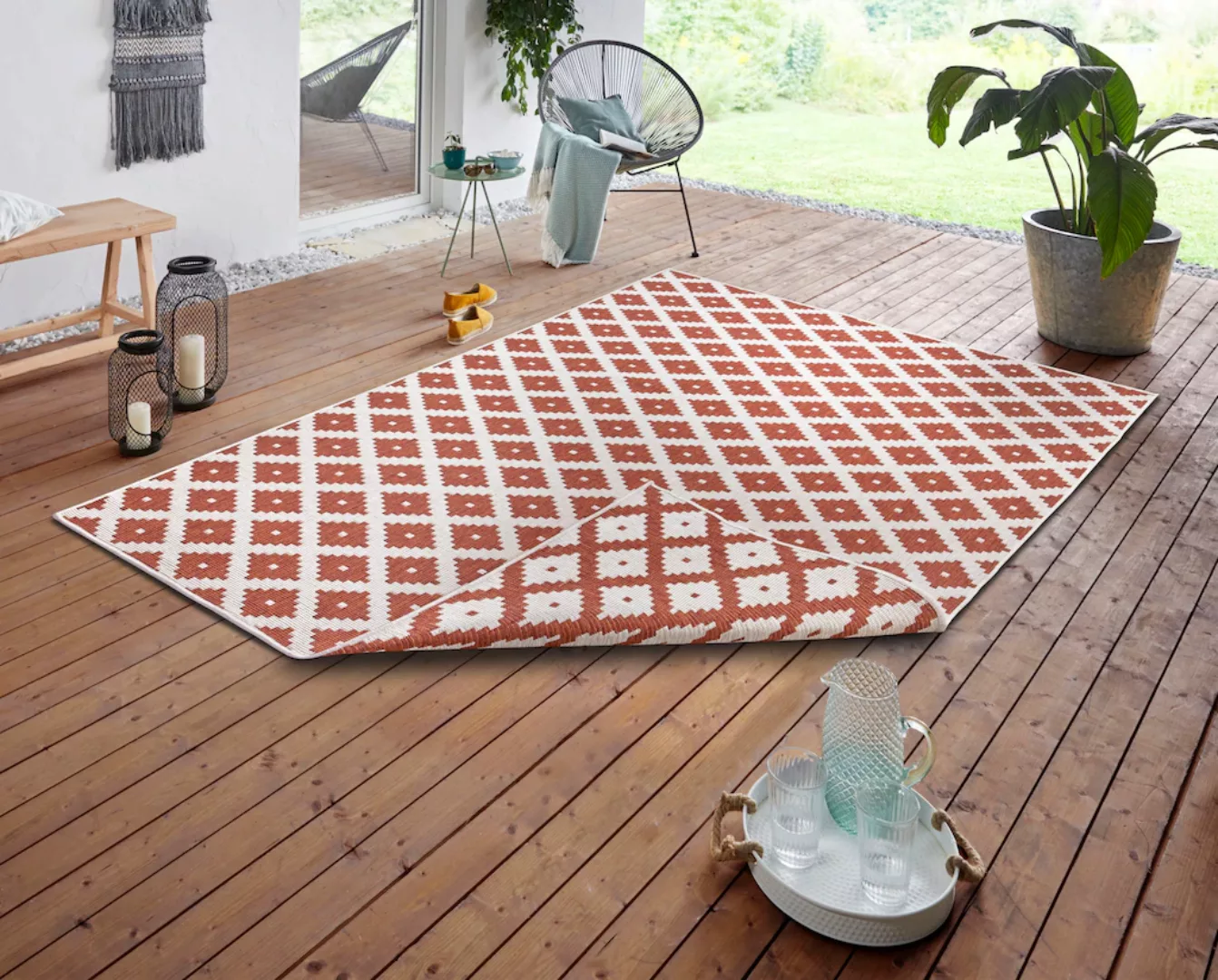 NORTHRUGS Teppich »Nizza«, rechteckig, In-& Outdoor, Wetterfest, Balkon, Ga günstig online kaufen