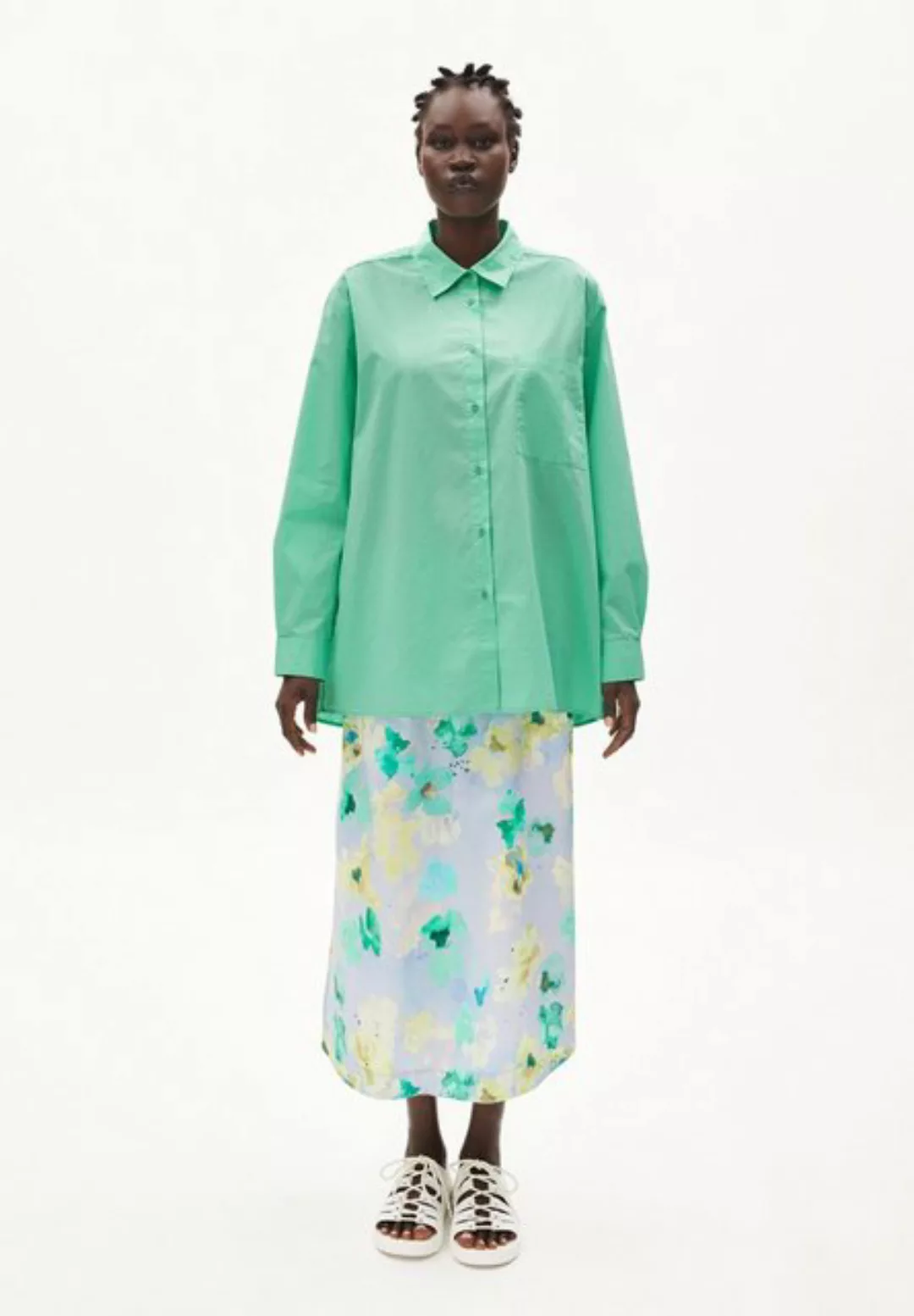 Armedangels Hemdbluse EALGAA Damen Bluse Loose Fit aus Bio-Baumwolle (1-tlg günstig online kaufen