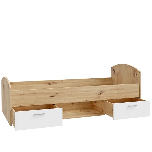 expendio Kinderbett Curdin 3, Weiß/ Artisan Oak Nb., 96x76x205 cm günstig online kaufen