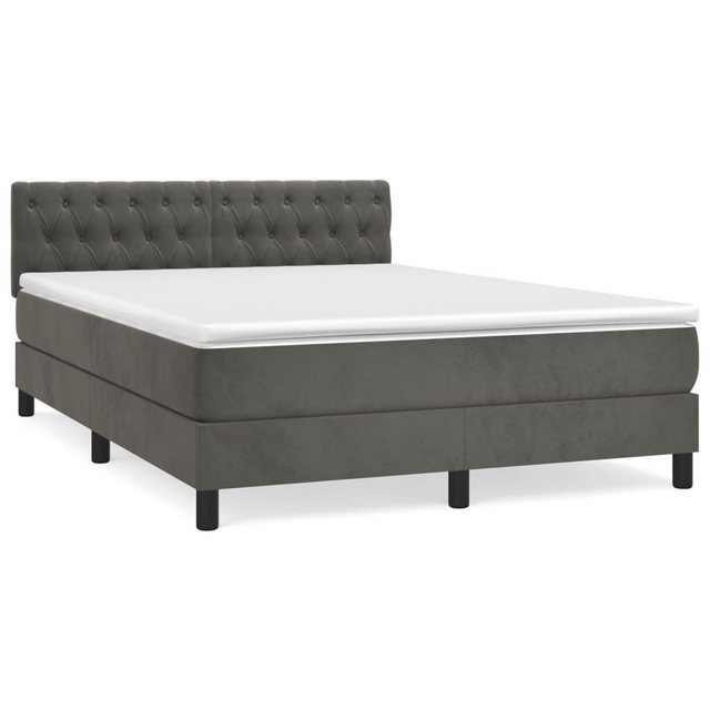 vidaXL Boxspringbett Bett Boxspringbett mit Matratze Samt (140 x 190 cm, Du günstig online kaufen