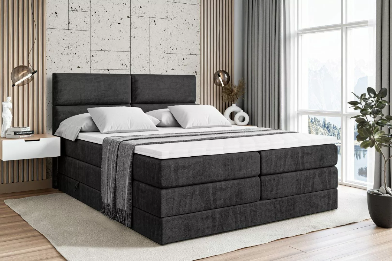 ALTDECOR Boxspringbett BOXI3 KING (Multipocket-Matratze H4, günstig online kaufen