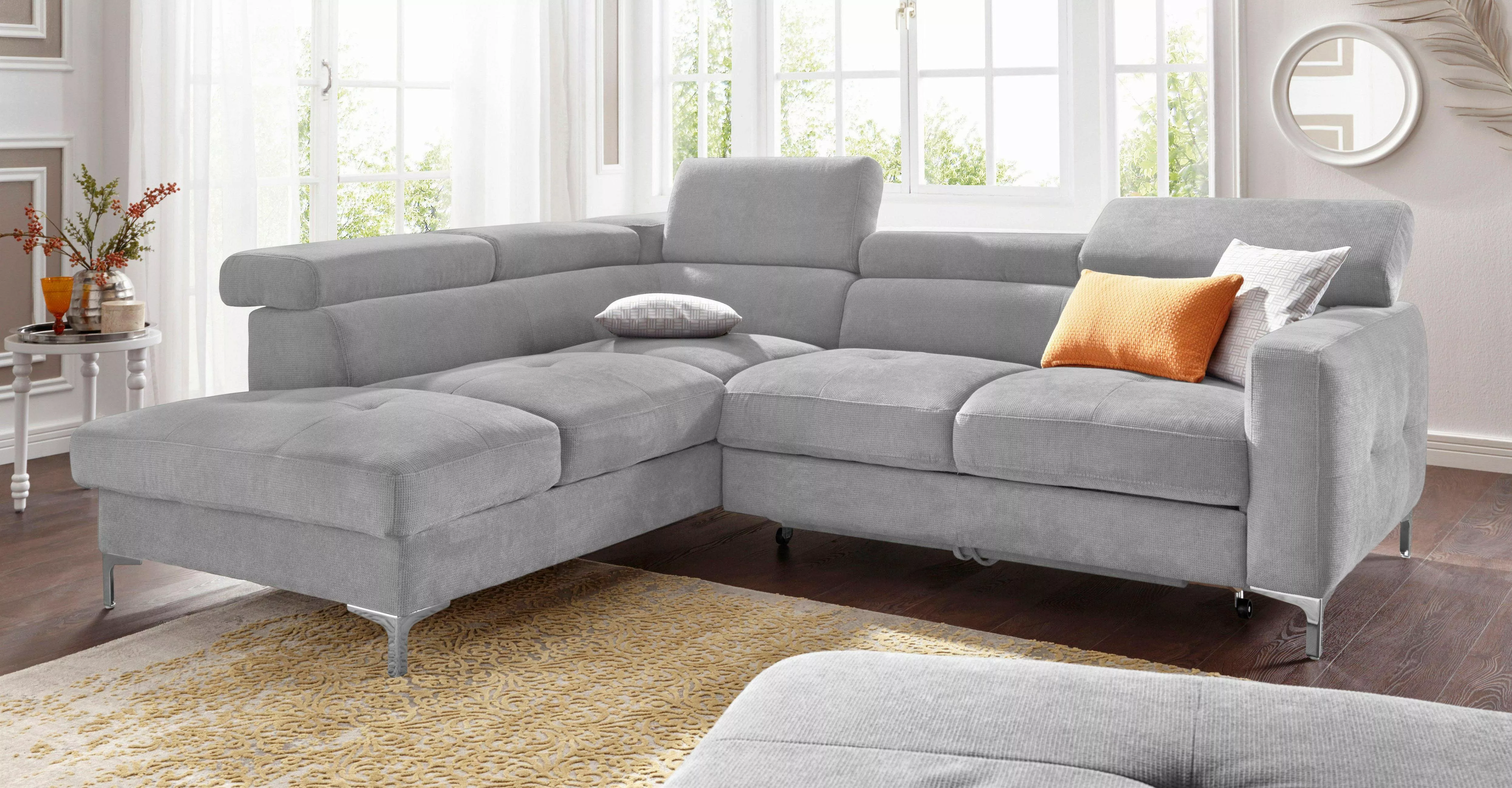 COTTA Ecksofa "Sammy L-Form", mit Kopfteilverstellung, wahlweise mit Bettfu günstig online kaufen