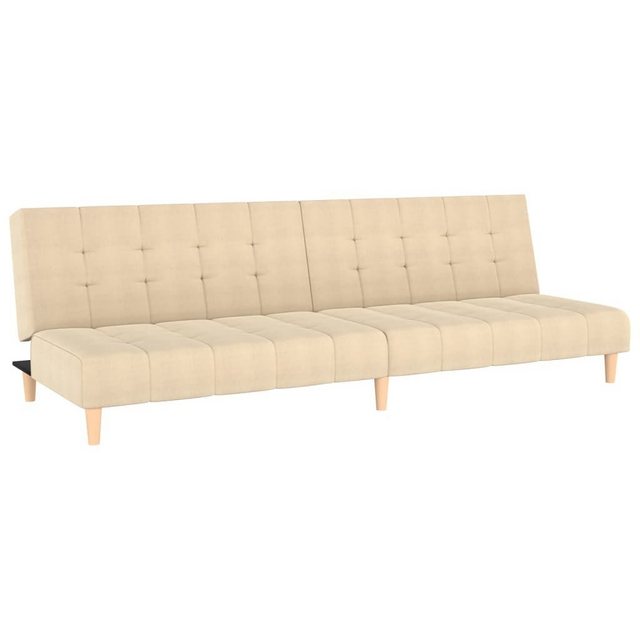 vidaXL Sofa Schlafsofa 2-Sitzer Creme Stoff günstig online kaufen