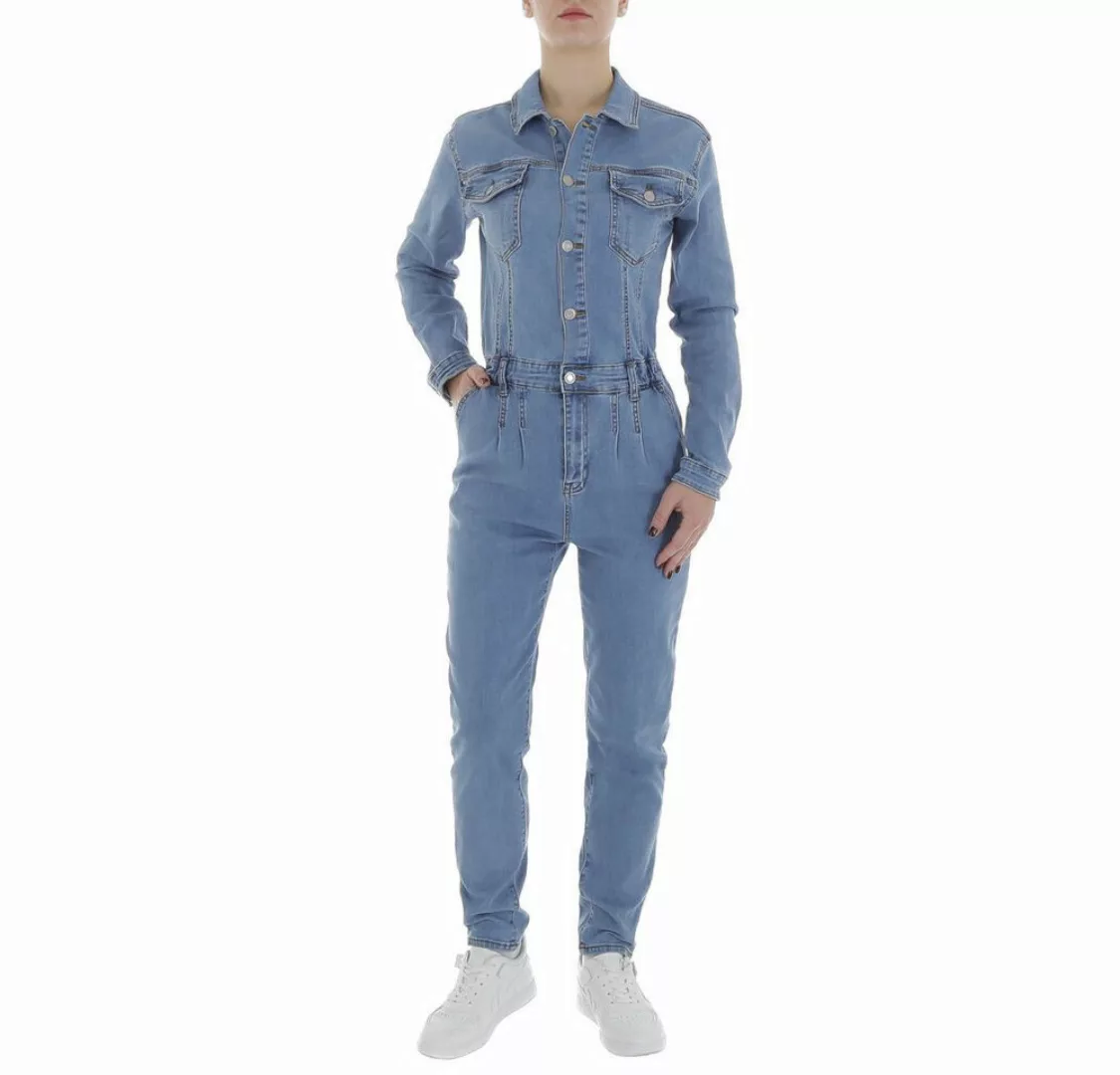 Ital-Design Jumpsuit Damen Freizeit (87543221) Used-Look Stretch Langer Jum günstig online kaufen