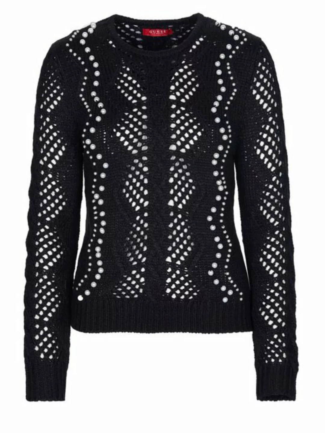 Guess Strickpullover GUESS Pullover schwarz günstig online kaufen