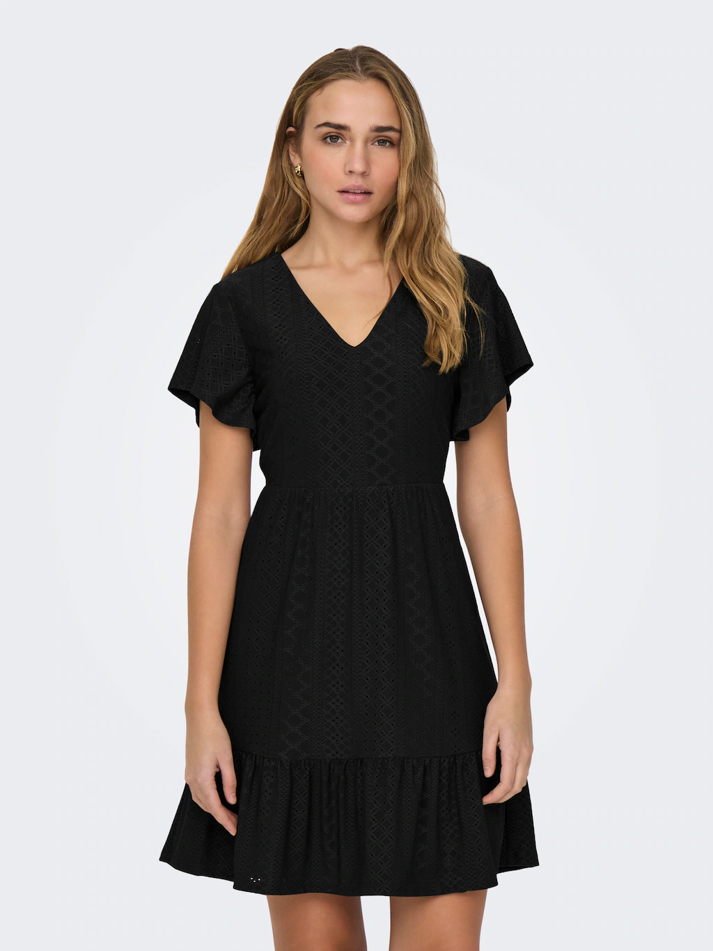 ONLY Jerseykleid "ONLSANDRA S/S V-NECK DRESS JRS" günstig online kaufen