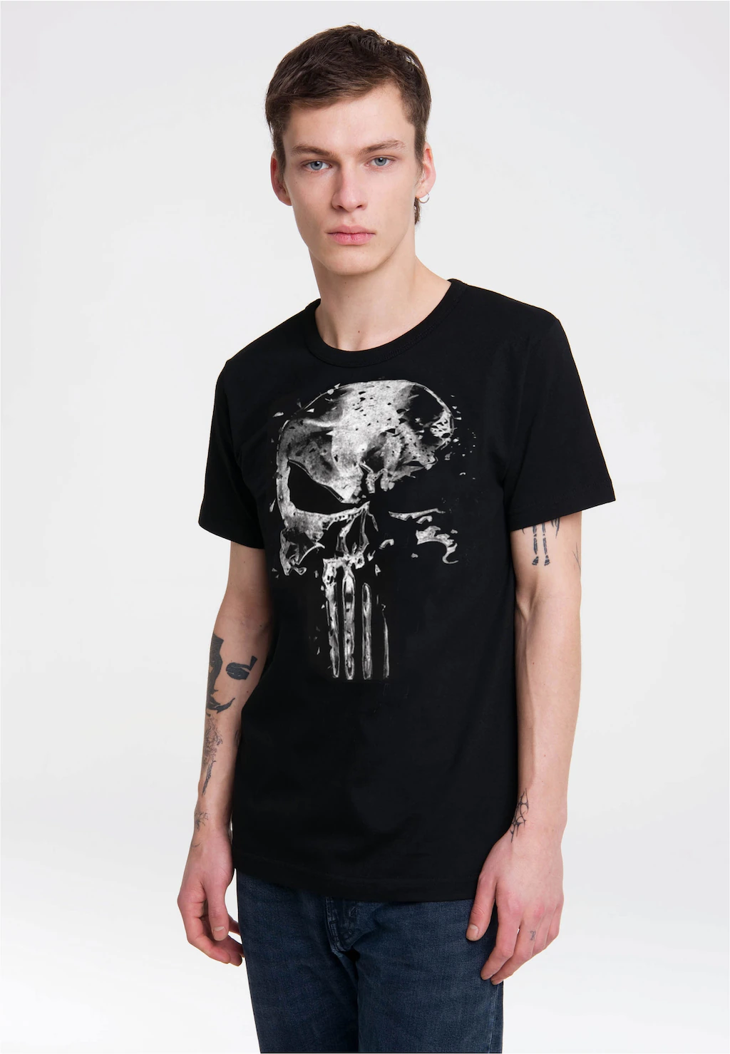 LOGOSHIRT T-Shirt "Marvel - Punisher Mercury Skull", mit coolem Print günstig online kaufen
