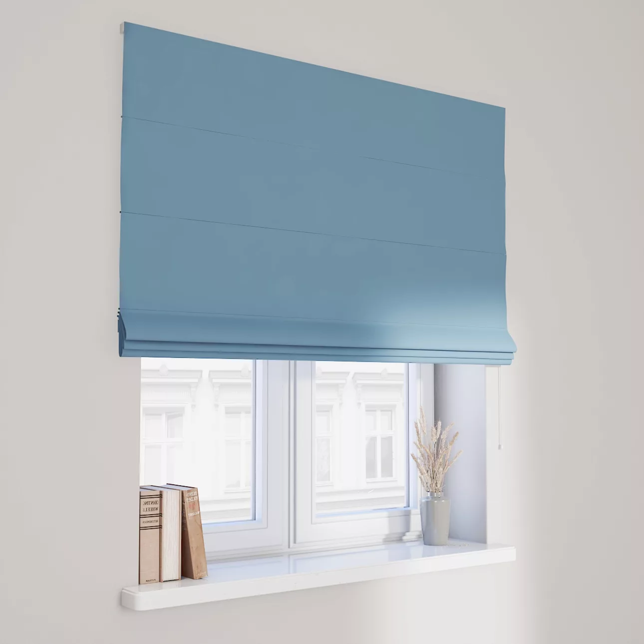 Dekoria Raffrollo Capri, blau, 110 x 150 cm günstig online kaufen