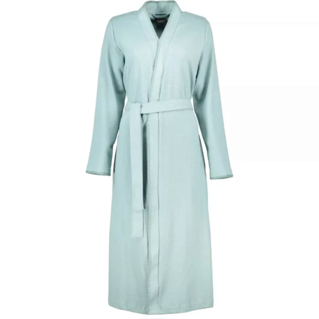 Cawö Home Damen Bademantel Kimono Pique 812 - Farbe: salbei - 44 - M günstig online kaufen