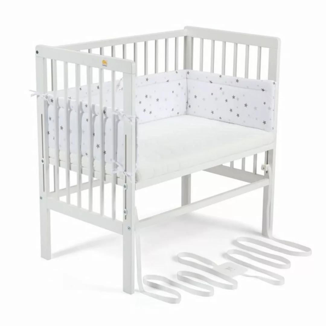 FabiMax Beistellbett Babybett Boxspring weiß lackiert, 90 x 55 cm Liegefläc günstig online kaufen